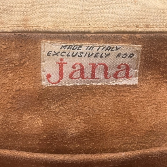 Vintage 1960s Black Straw Leather Lined Handbag Purse Jana Made in Italy - Picture 4 of 9